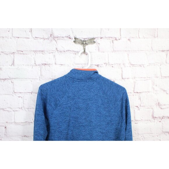 LL Bean Adventure Grid Fleece Quarter Zip Pullover Collegiate Blue M - Picture 5 of 10